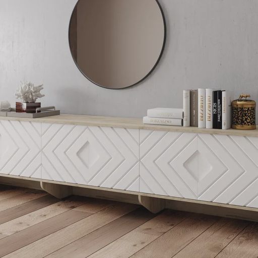 Тумба под ТВ «СОХО», 2370, белая